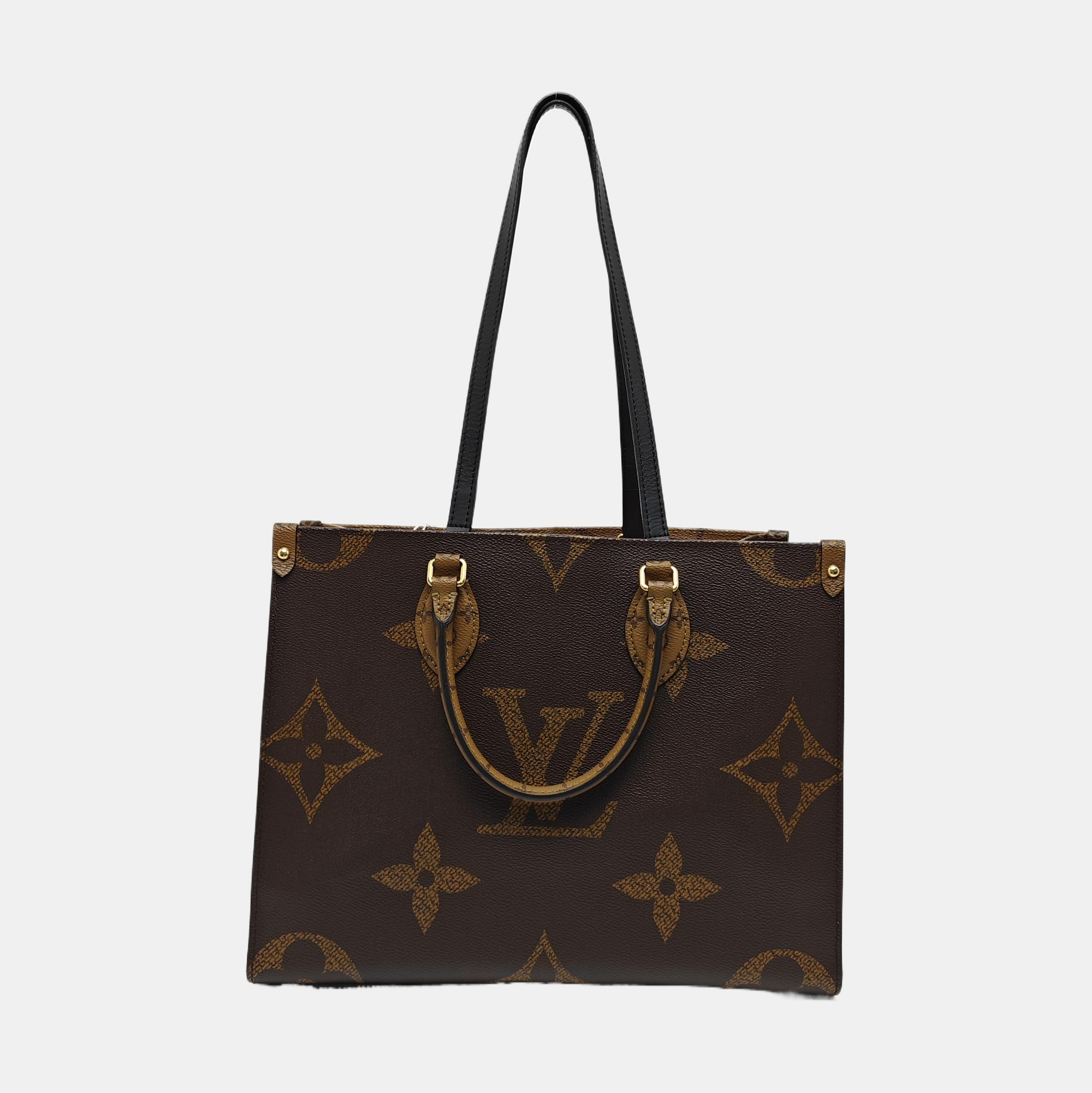 Authenticated pre-owned  ONTHEGO MM Monogram Coated Canvas Brown - Tote Bag at Looply