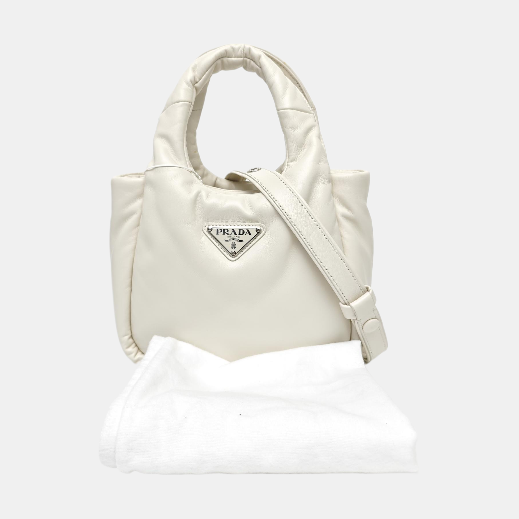 Lambskin Shoulder Bag White