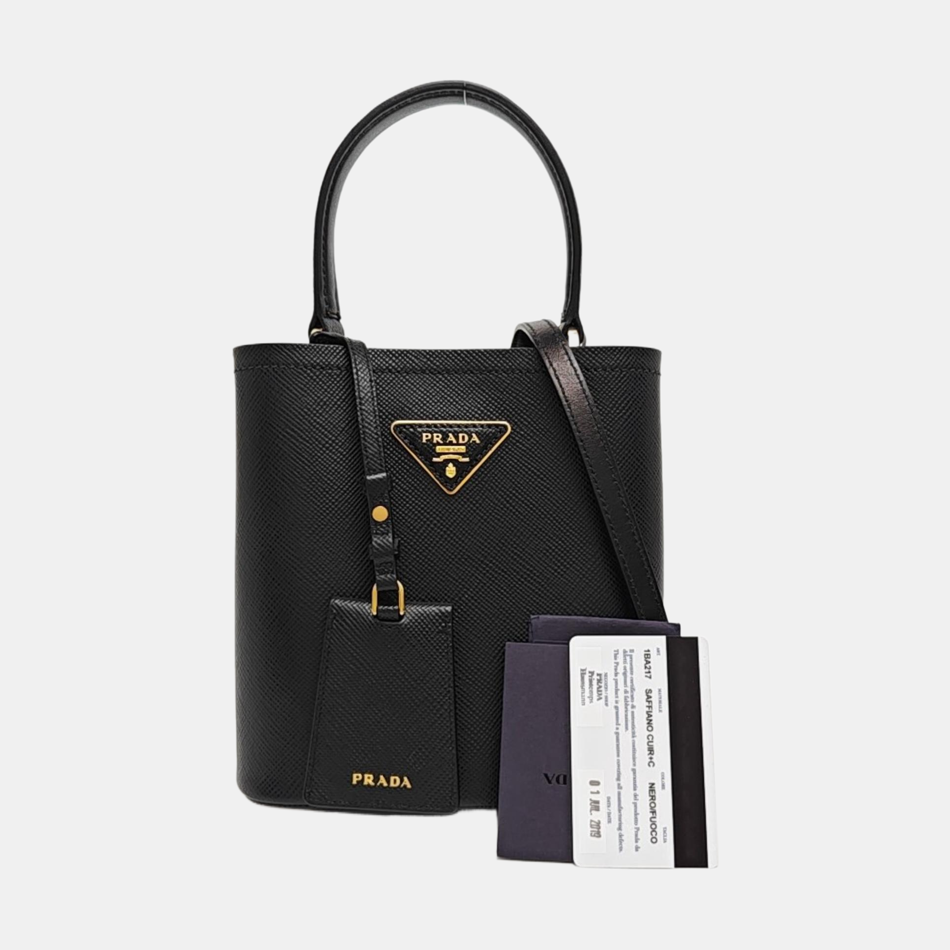 Panier Small Saffiano Calfskin Black