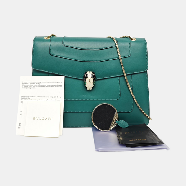 SERPENTI FOREVER Calfskin Green