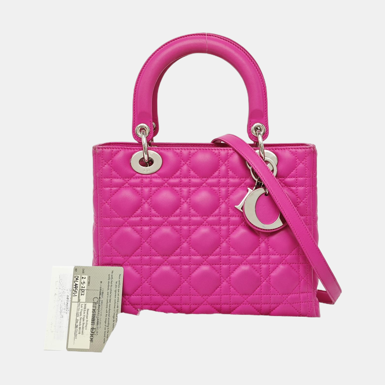 Lady Dior Medium Cannage Lambskin Red