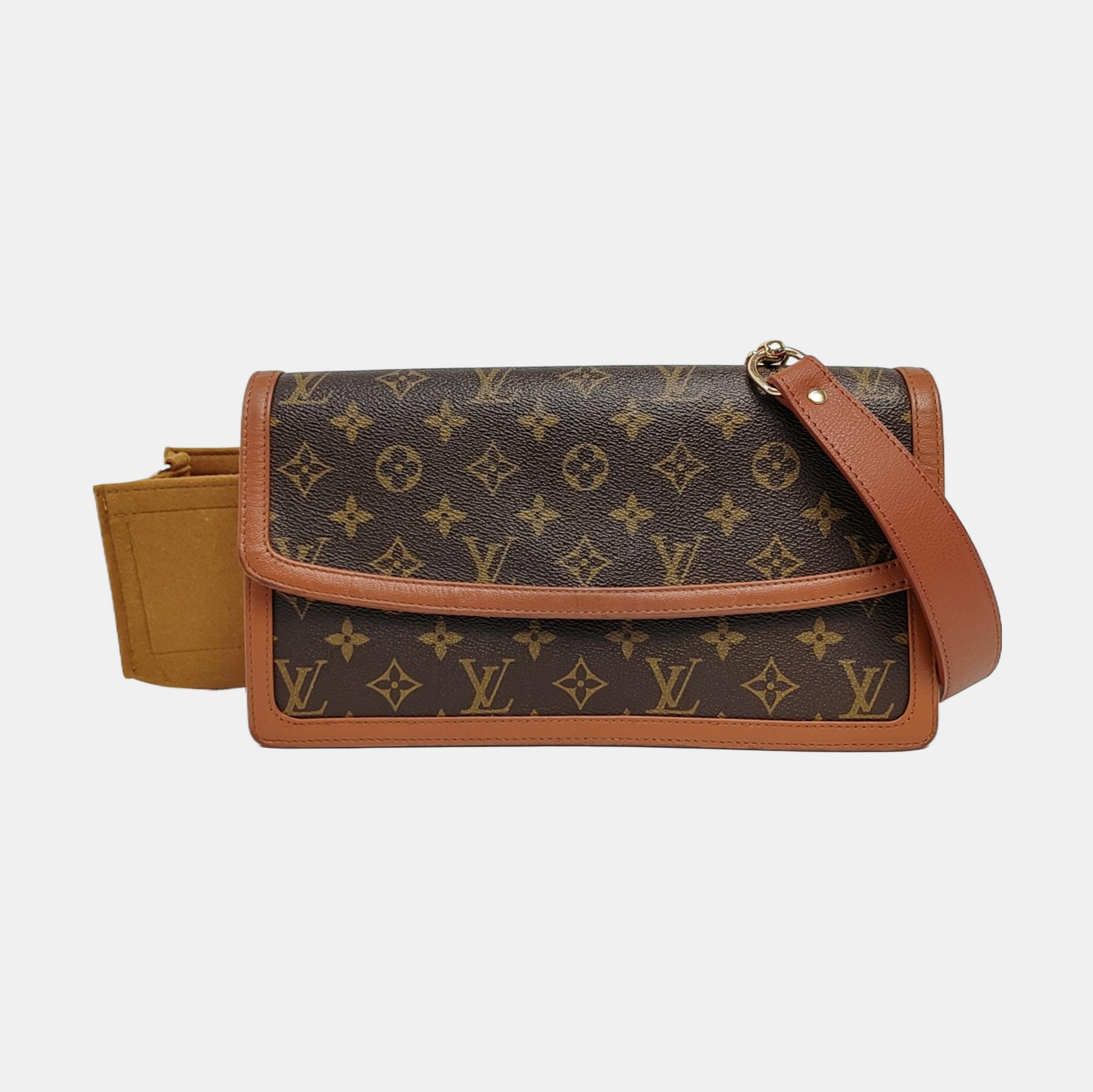 DAME GM Monogram Coated Canvas Brown