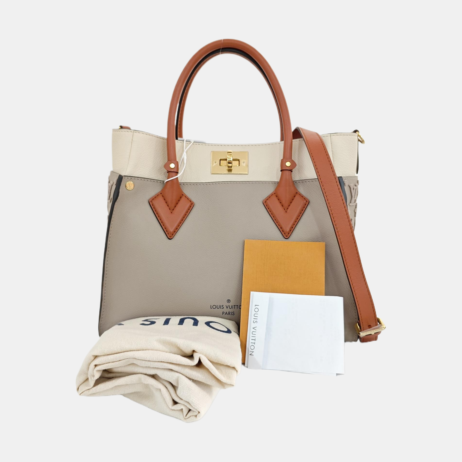 ON MY SIDE MM Monogram Calfskin Gray