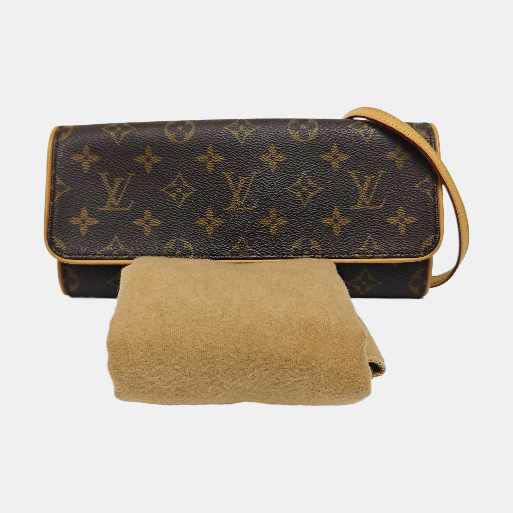 TWIN GM Monogram Coated Canvas Brown