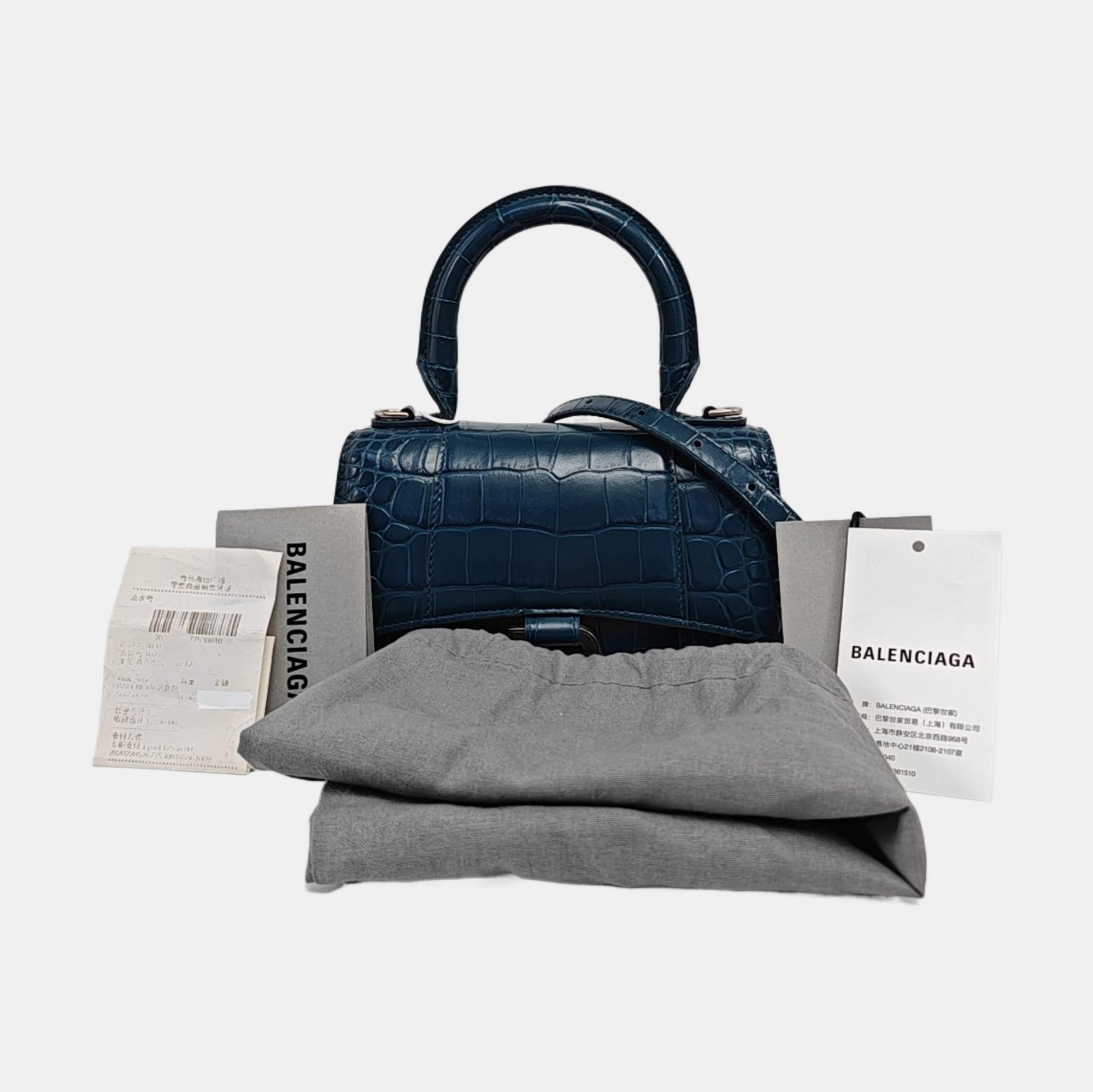 Hourglass XS Calfskin Blue