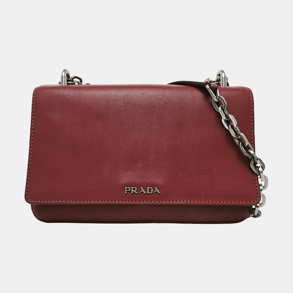 Calfskin Crossbody Bag Red