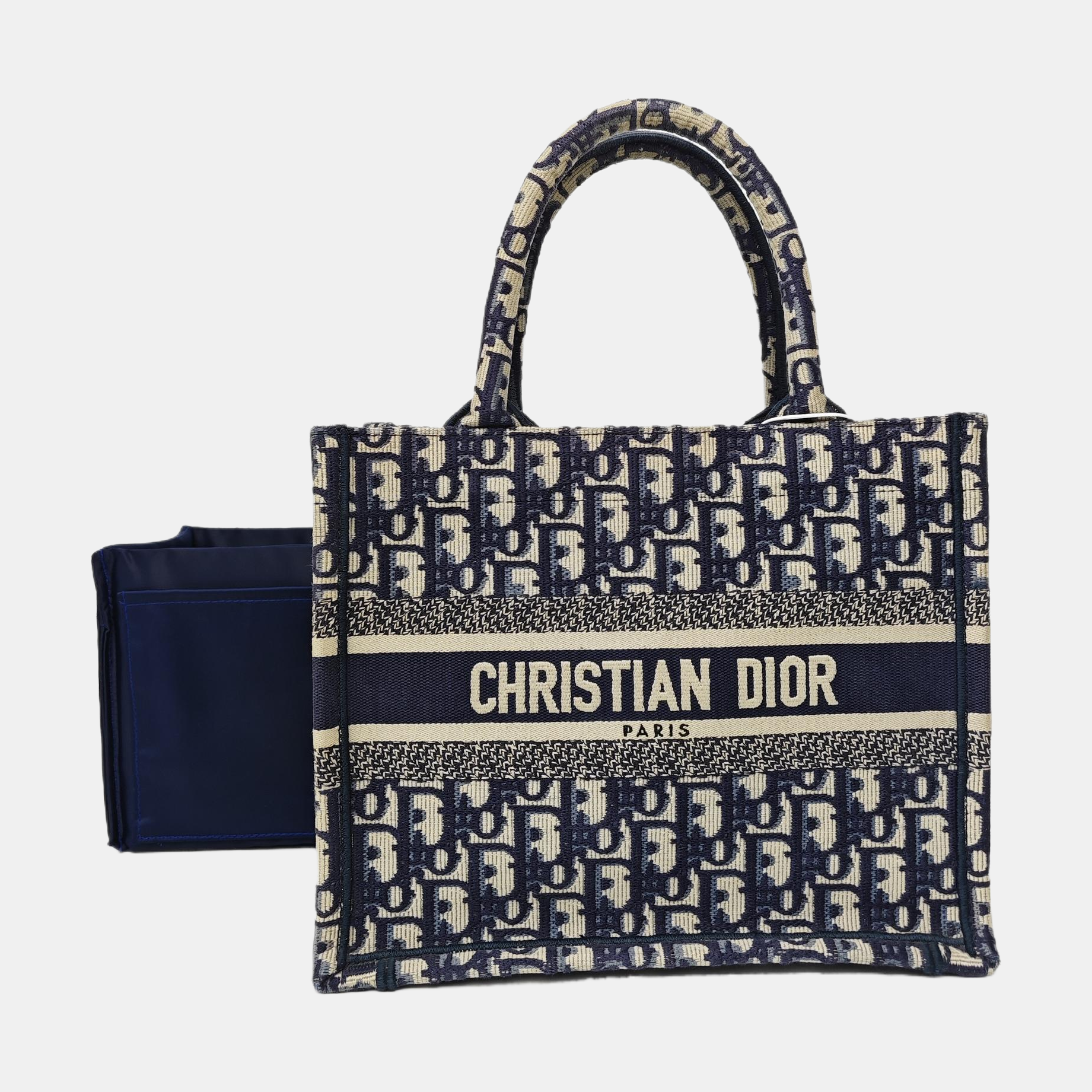 Book Tote Small Oblique Canvas Blue