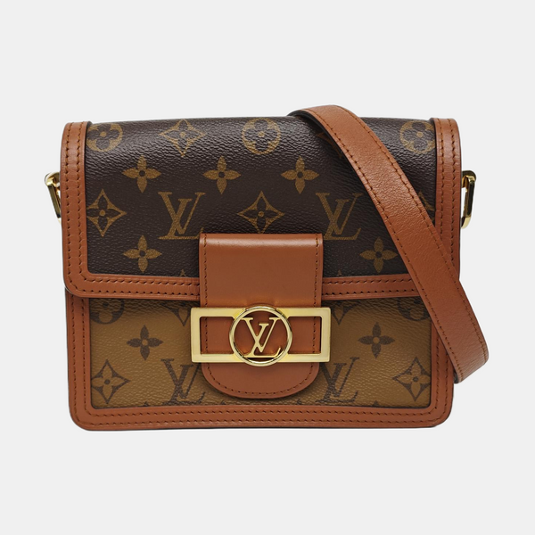 DAUPHINE Mini Monogram Coated Canvas Brown