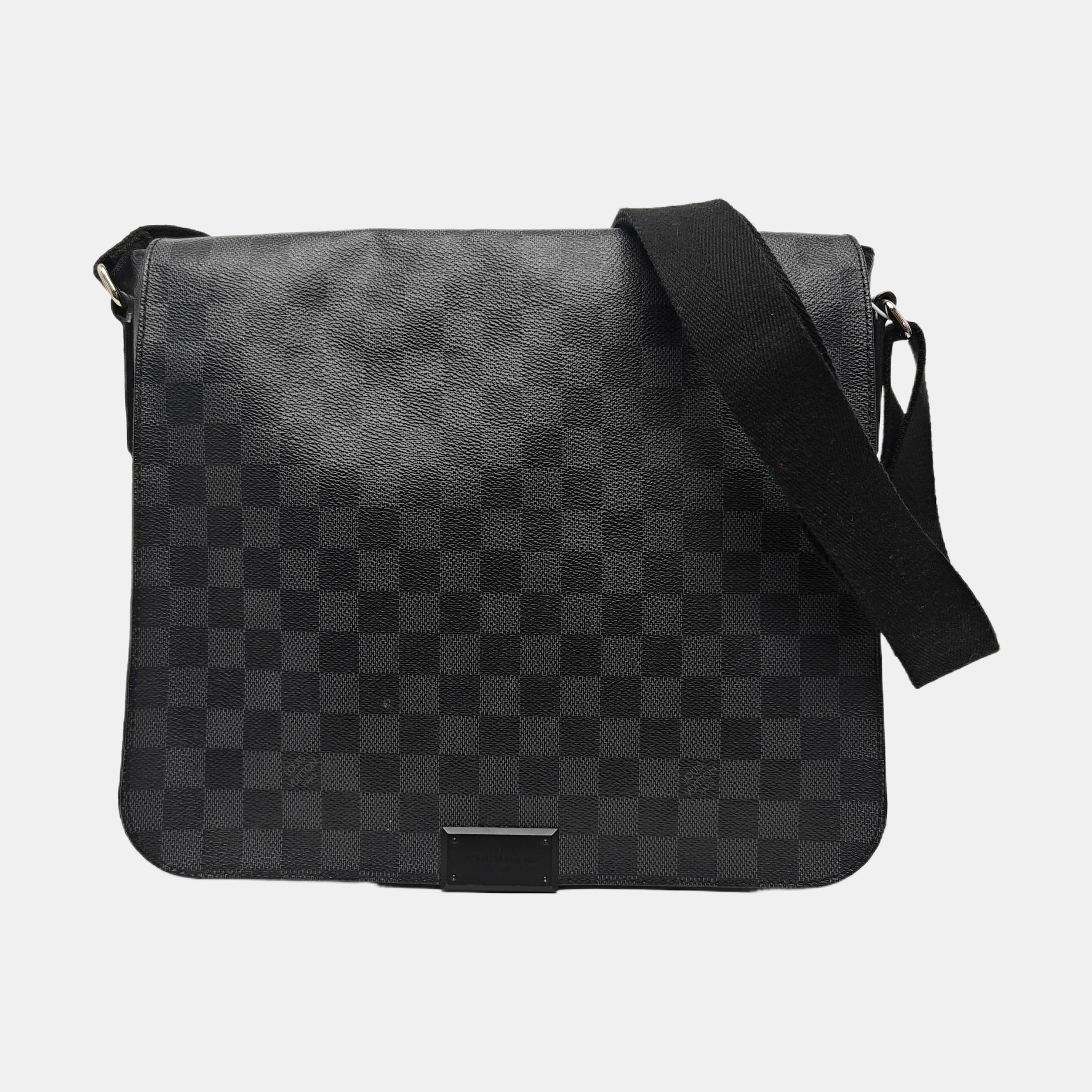 DISTRICT MM Damier Graphite Coated Canvas Gray