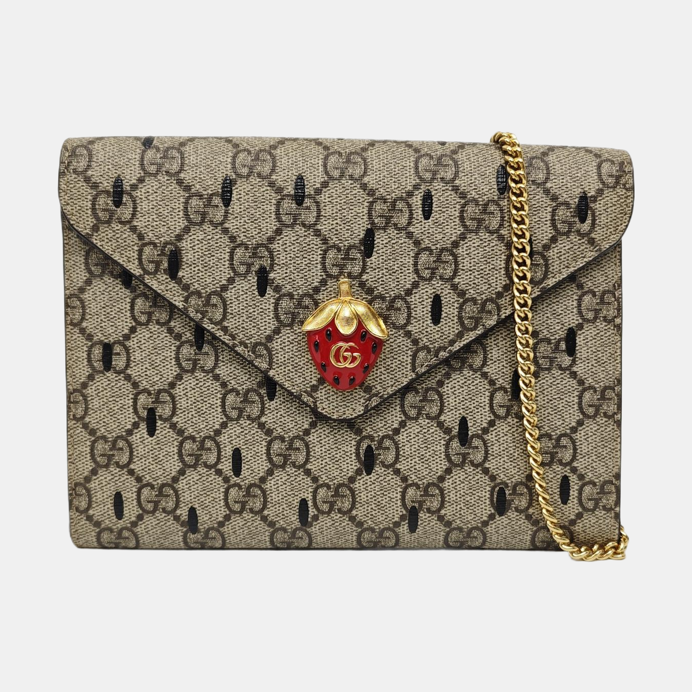 GG Supreme Mini Monogram Coated Canvas Beige