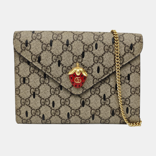 GG Supreme Mini Monogram Coated Canvas Beige