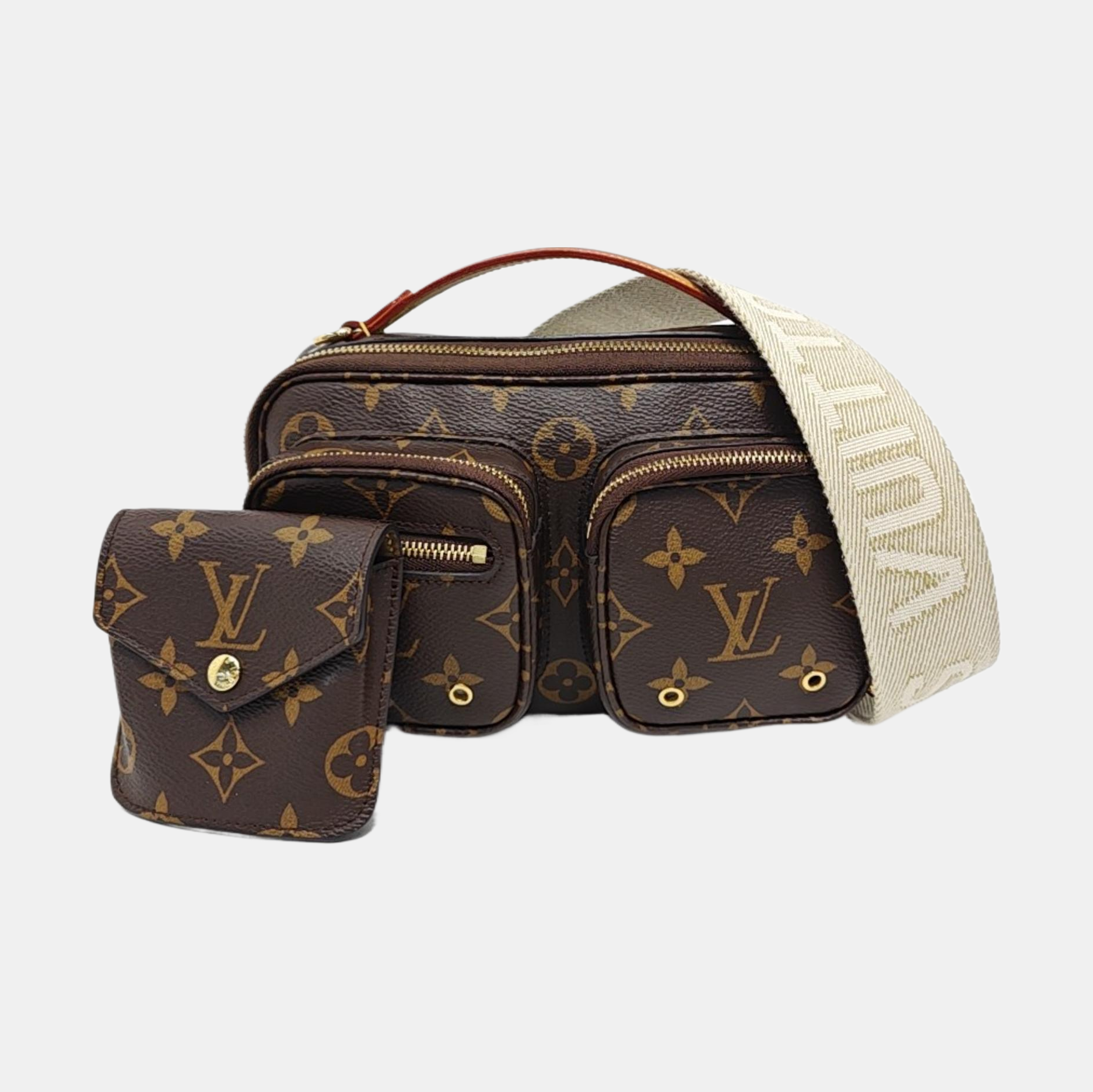 UTILITY Monogram Coated Canvas Brown