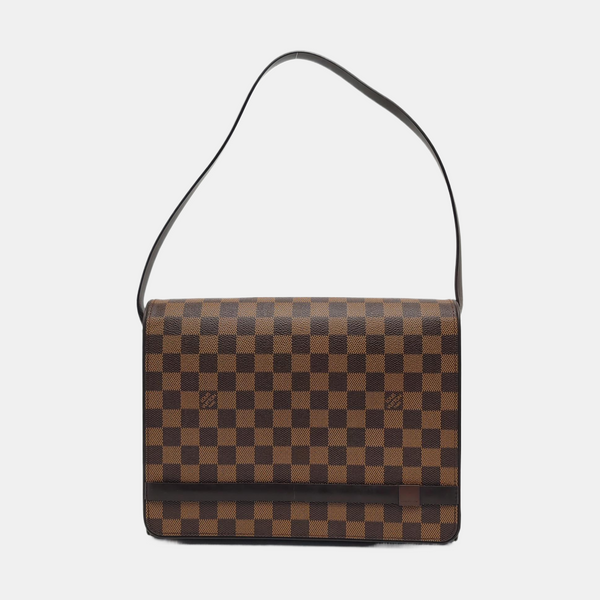 TRIBECA Damier Ebene Coated Canvas Brown