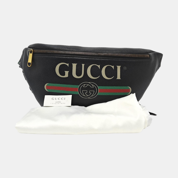 Print Large Calfskin Black