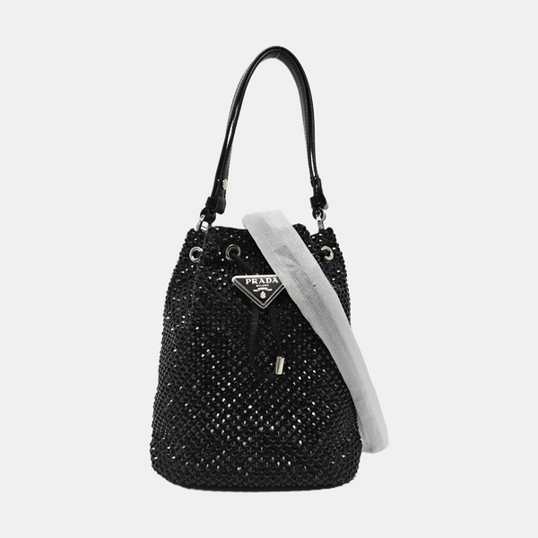 Lab-Grown Diamond Bucket Bag Black