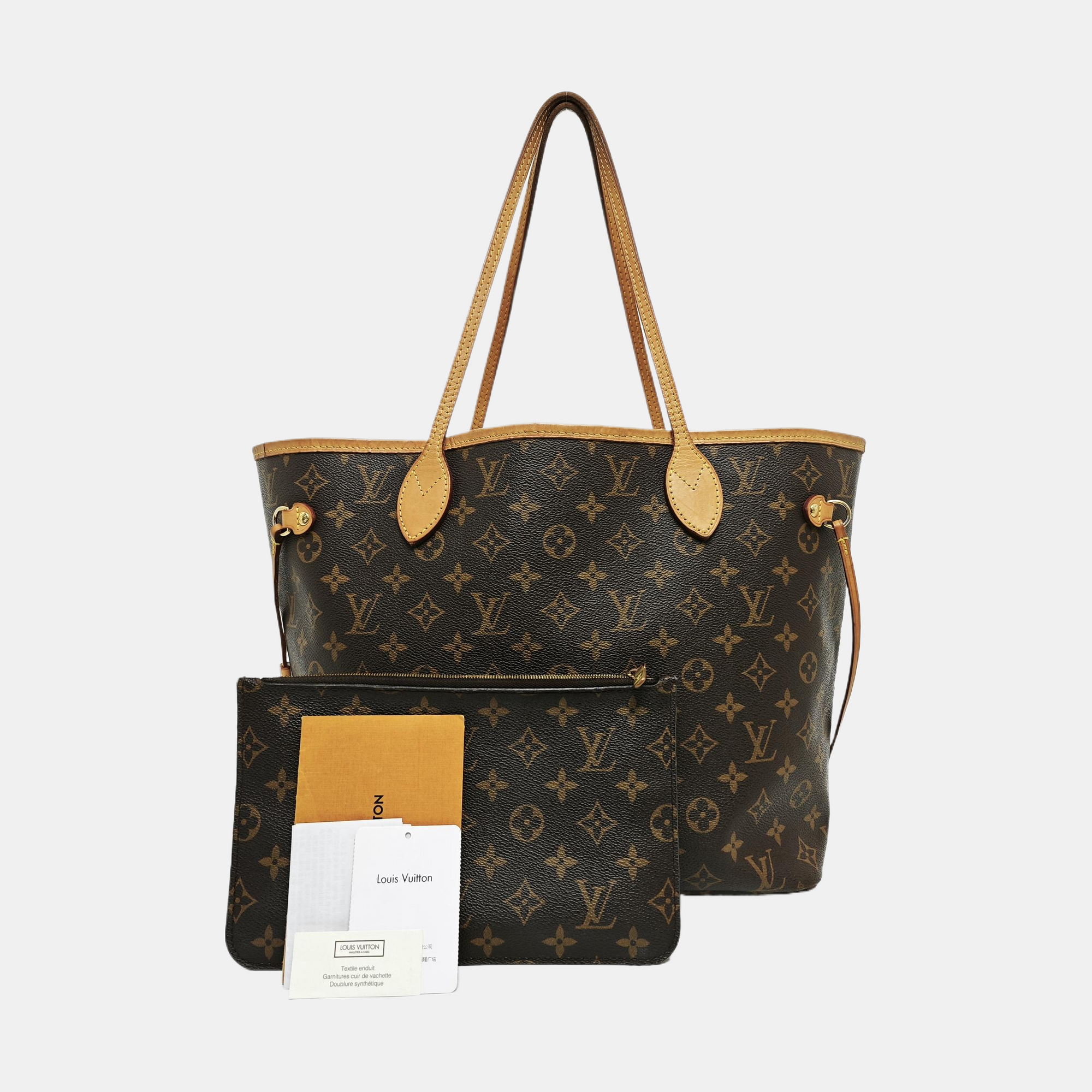 NEVERFULL MM Monogram Coated Canvas Brown