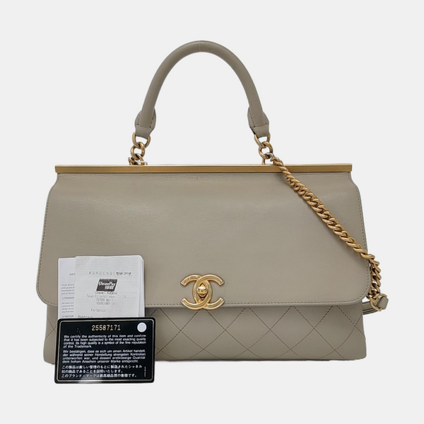 Quilted Lambskin White