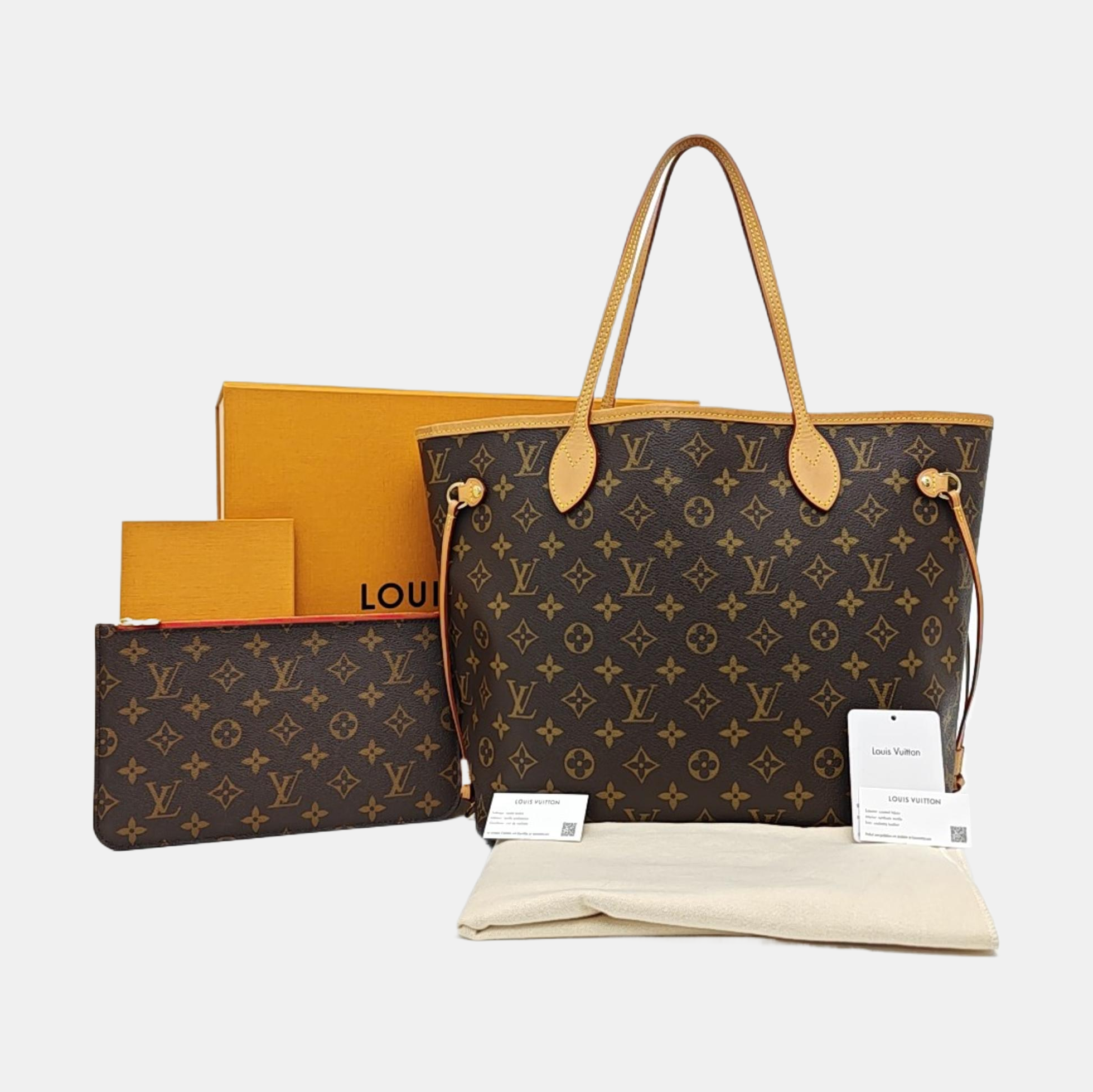 NEVERFULL MM Monogram Coated Canvas Brown