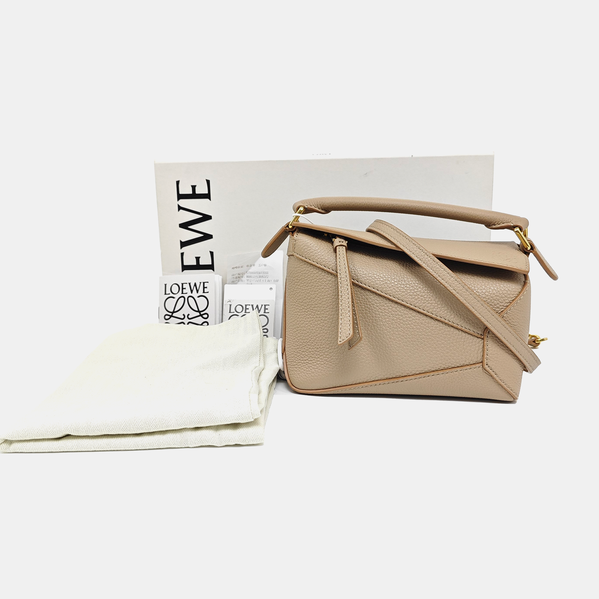 Puzzle Mini Calfskin Beige