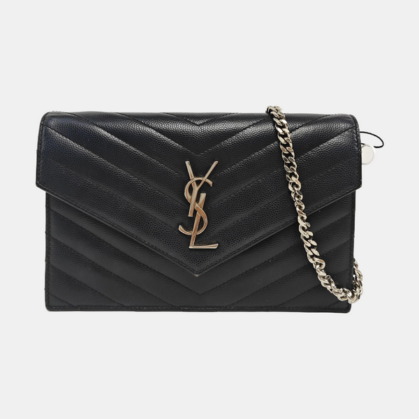 MONOGRAM WOC Chevron Calfskin Black