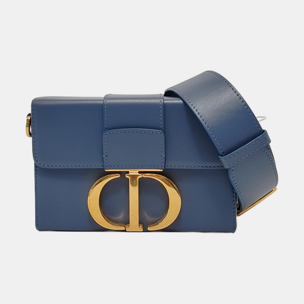 Authenticated pre-owned  30 Montaigne Calfskin Blue - Shoulder Bag at Looply