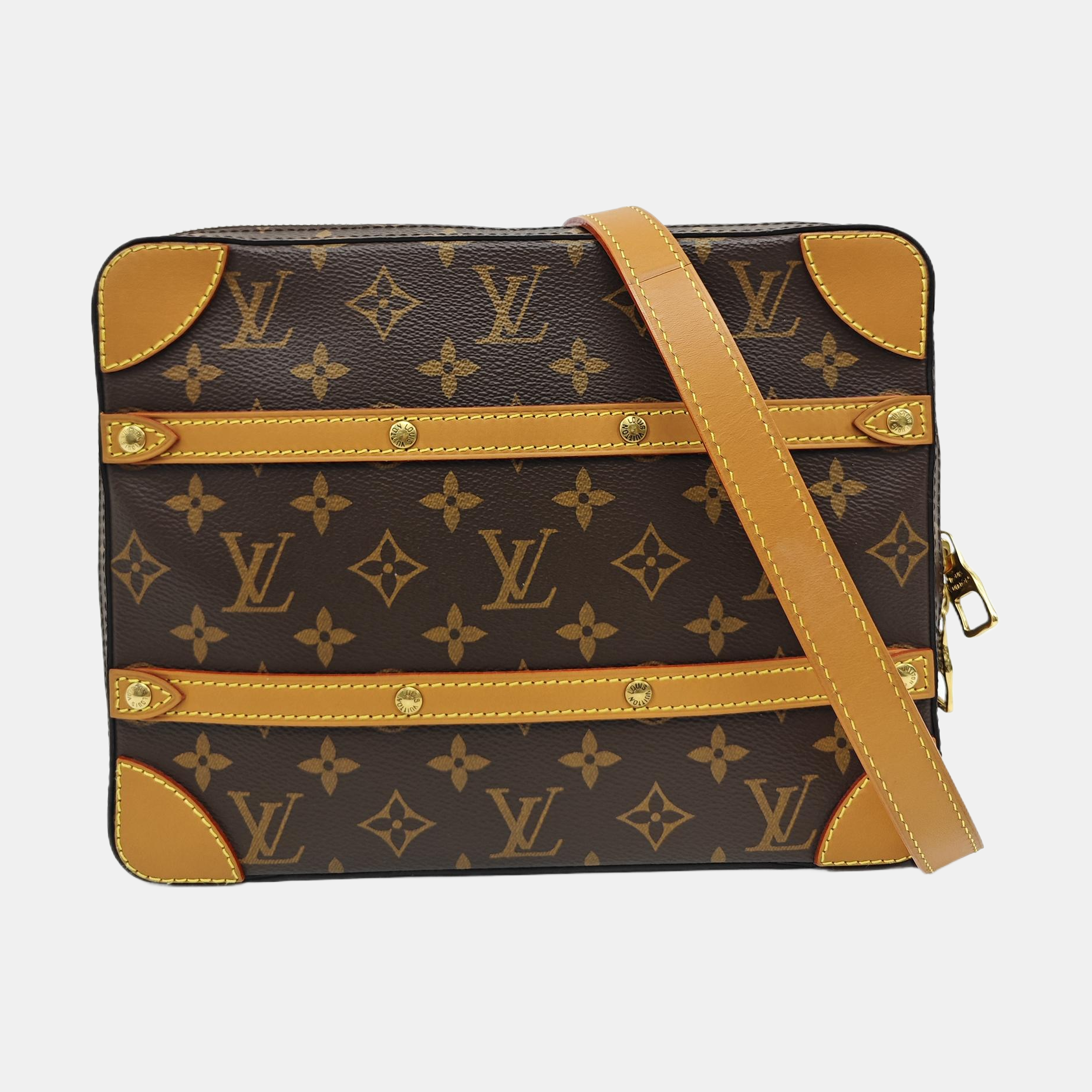 SOFT TRUNK PM Monogram Coated Canvas Brown