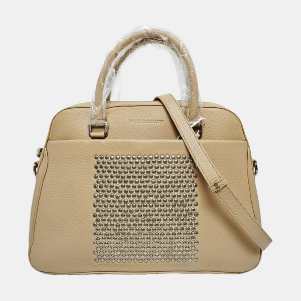 Calfskin Shoulder Bag Beige