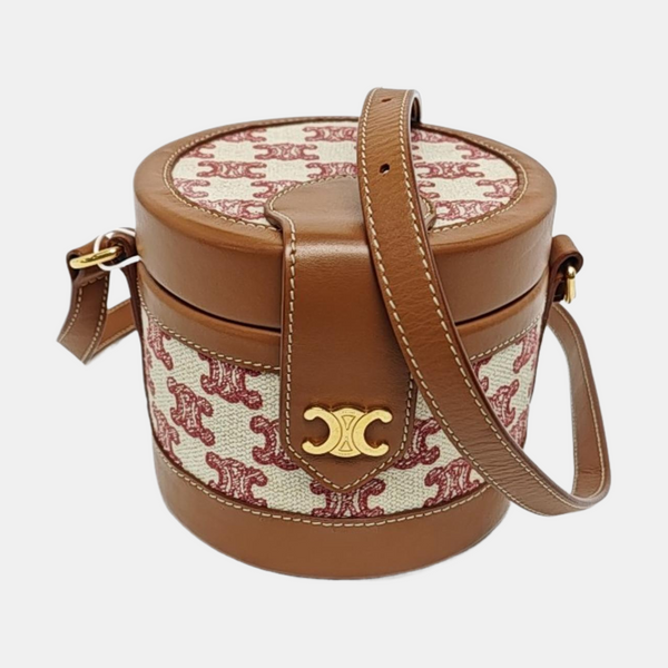 Authenticated pre-owned  TRIOMPHE Small Fabric Brown - Shoulder Bag at Looply