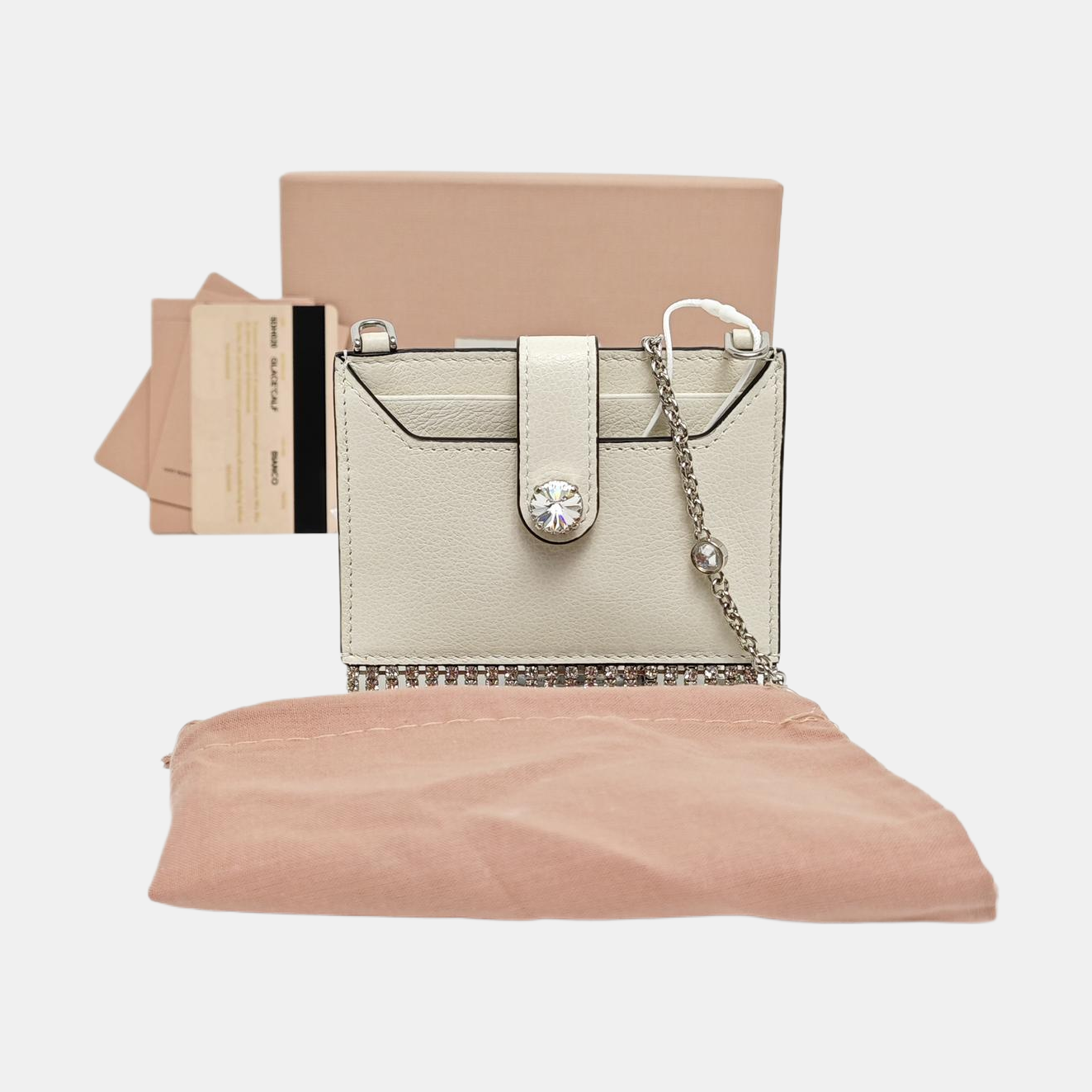 Fringed Calfskin White