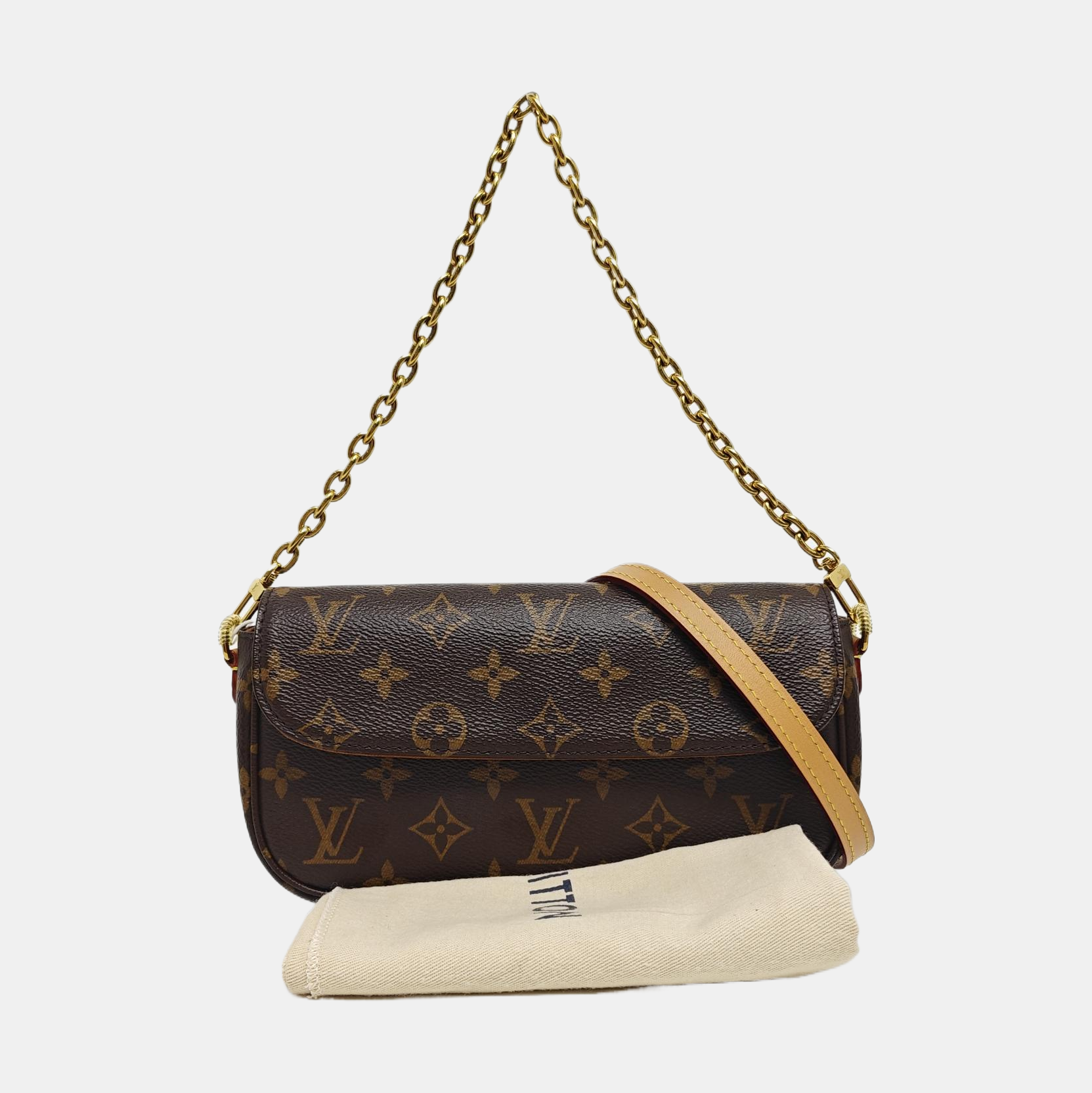 IVY Monogram Coated Canvas Brown