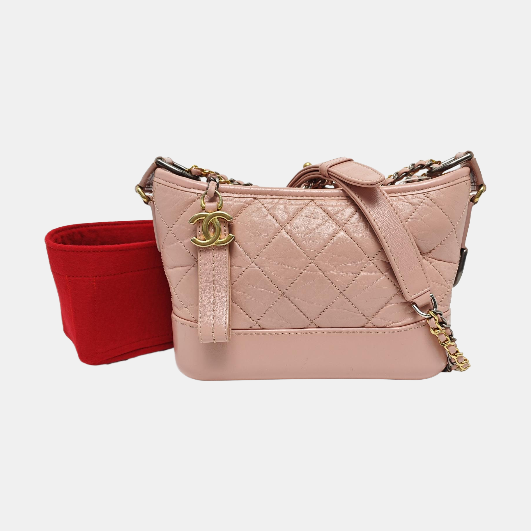 Authenticated pre-owned  GABRIELLE Small Quilted Calfskin Pink - Crossbody Bag at Looply