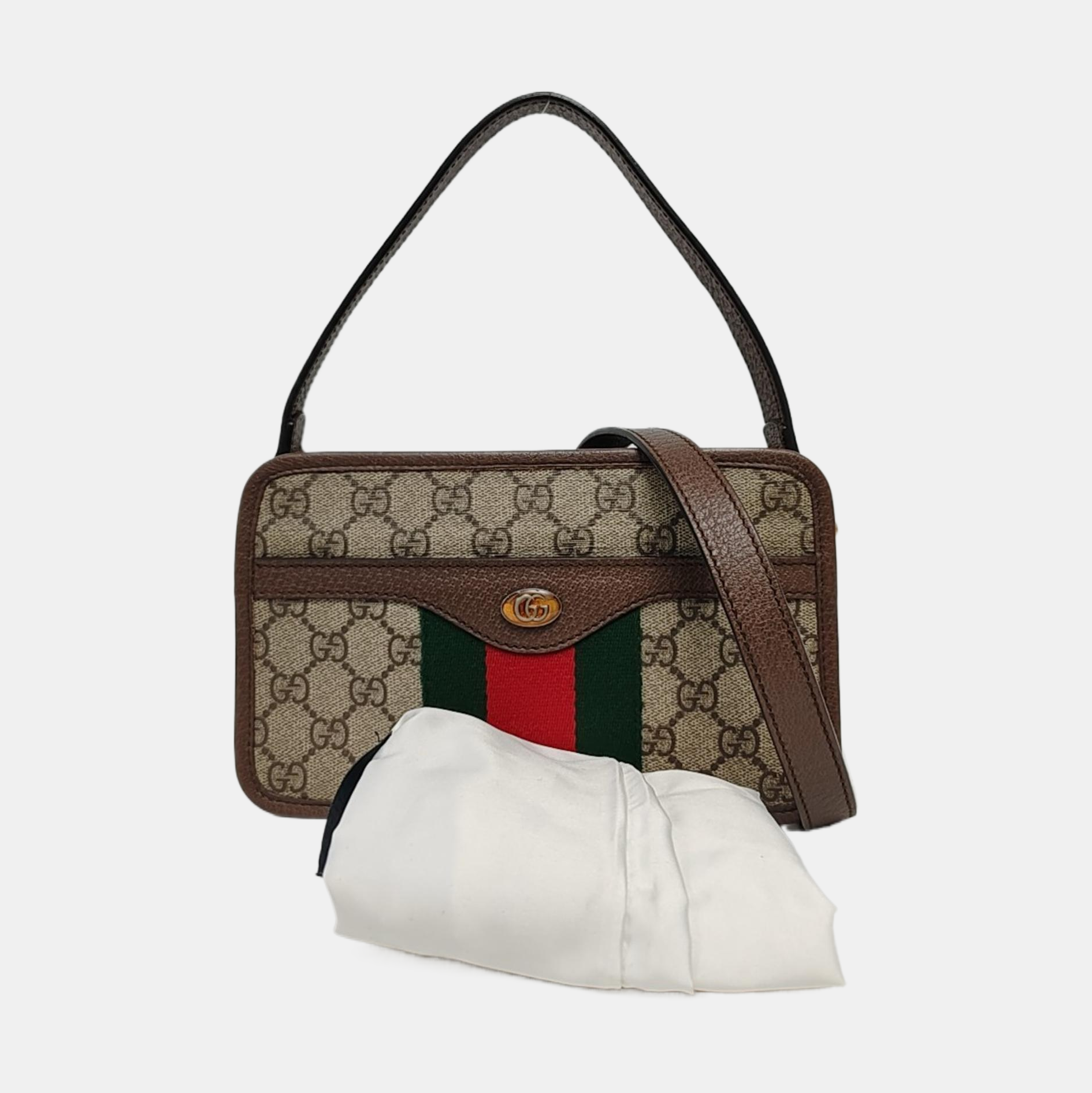 Authenticated pre-owned  Ophidia Small Monogram Coated Canvas Beige - Shoulder Bag at Looply