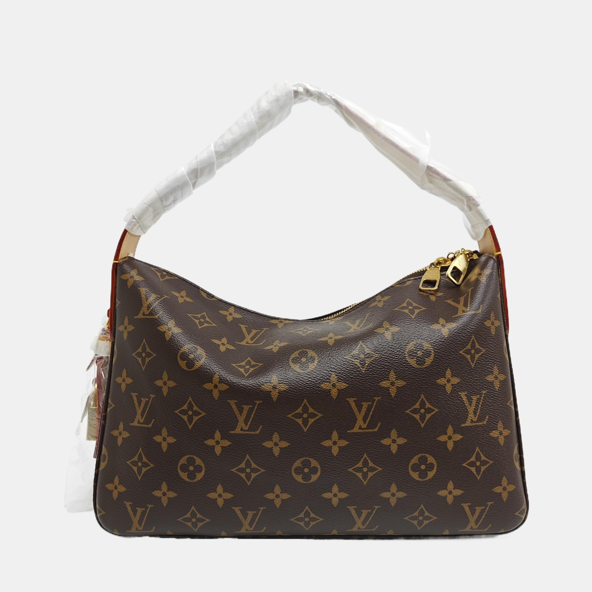 Monogram Coated Canvas Top Handle Bag Brown