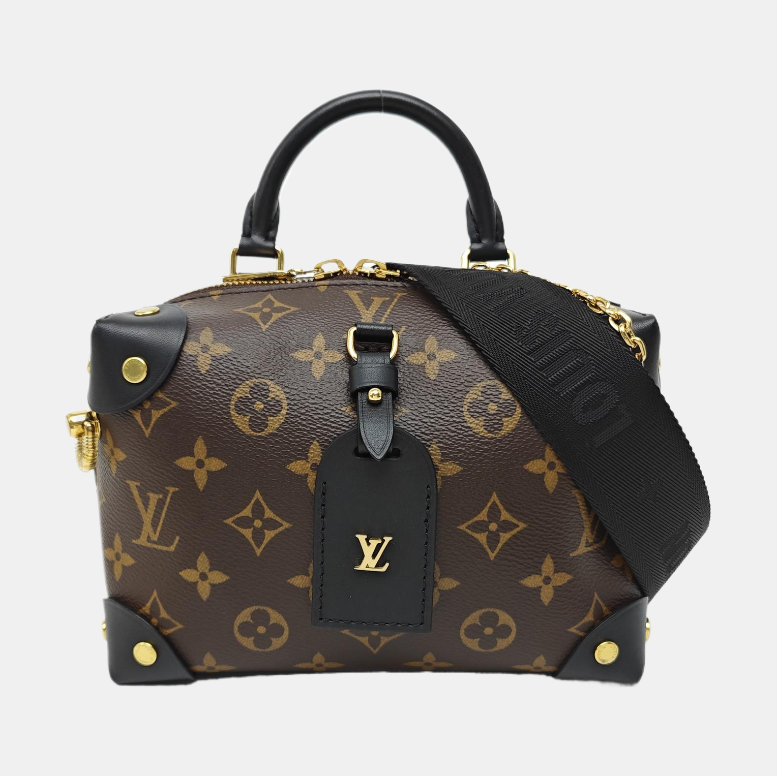 PETITE MALLE Monogram Coated Canvas Brown