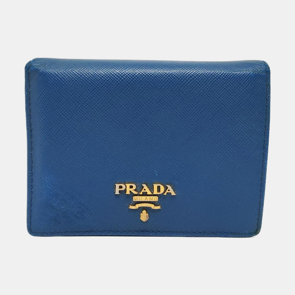 Calfskin Wallet Small Blue