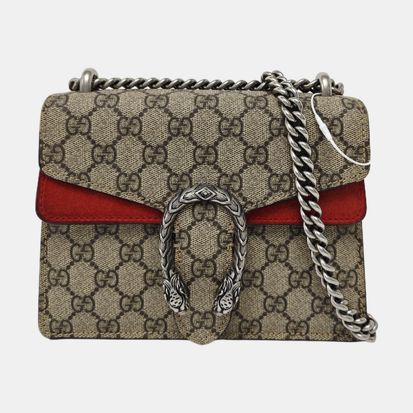 Dionysus Mini Monogram Coated Canvas Beige