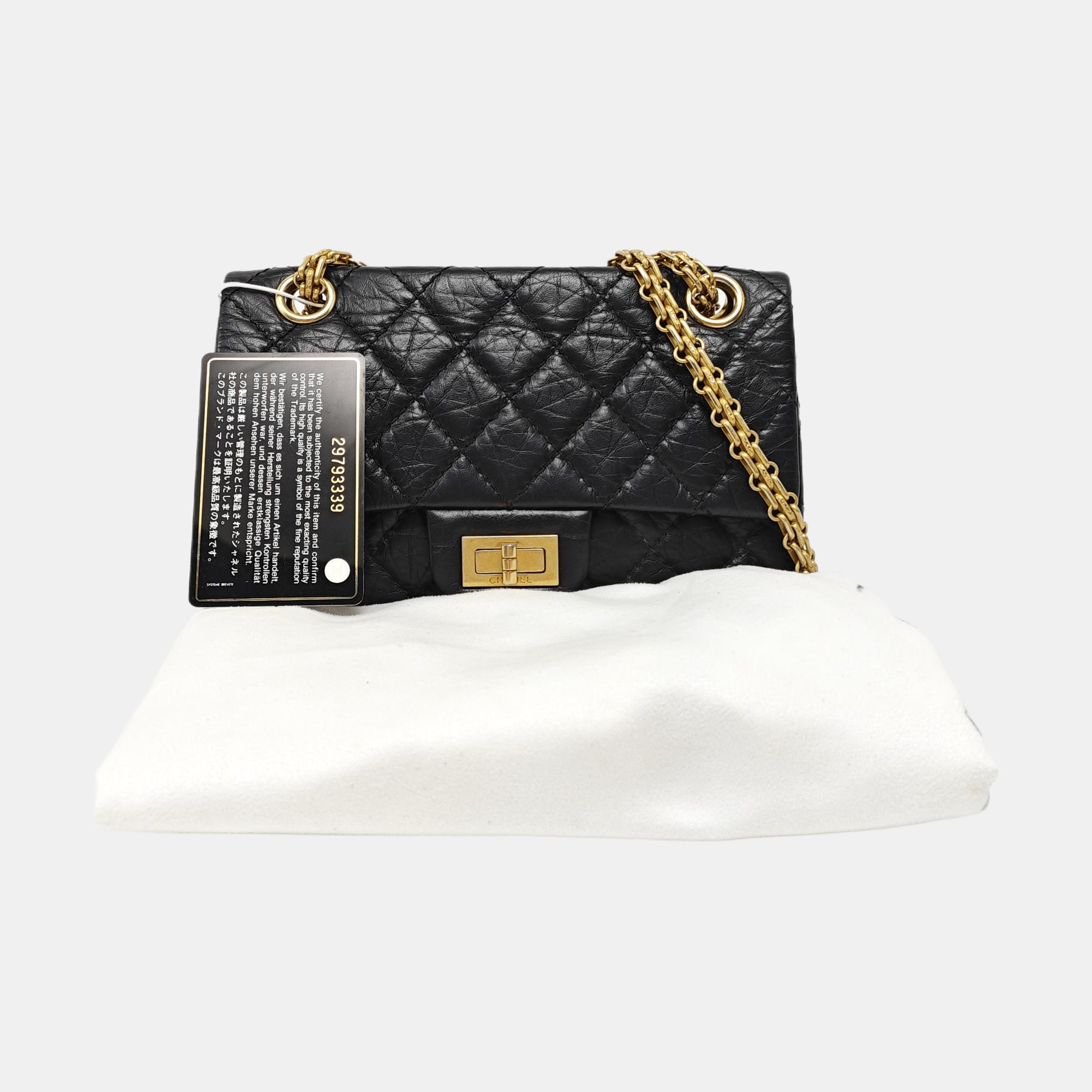 2.55 224 (mini) Quilted Vintage Calf Black