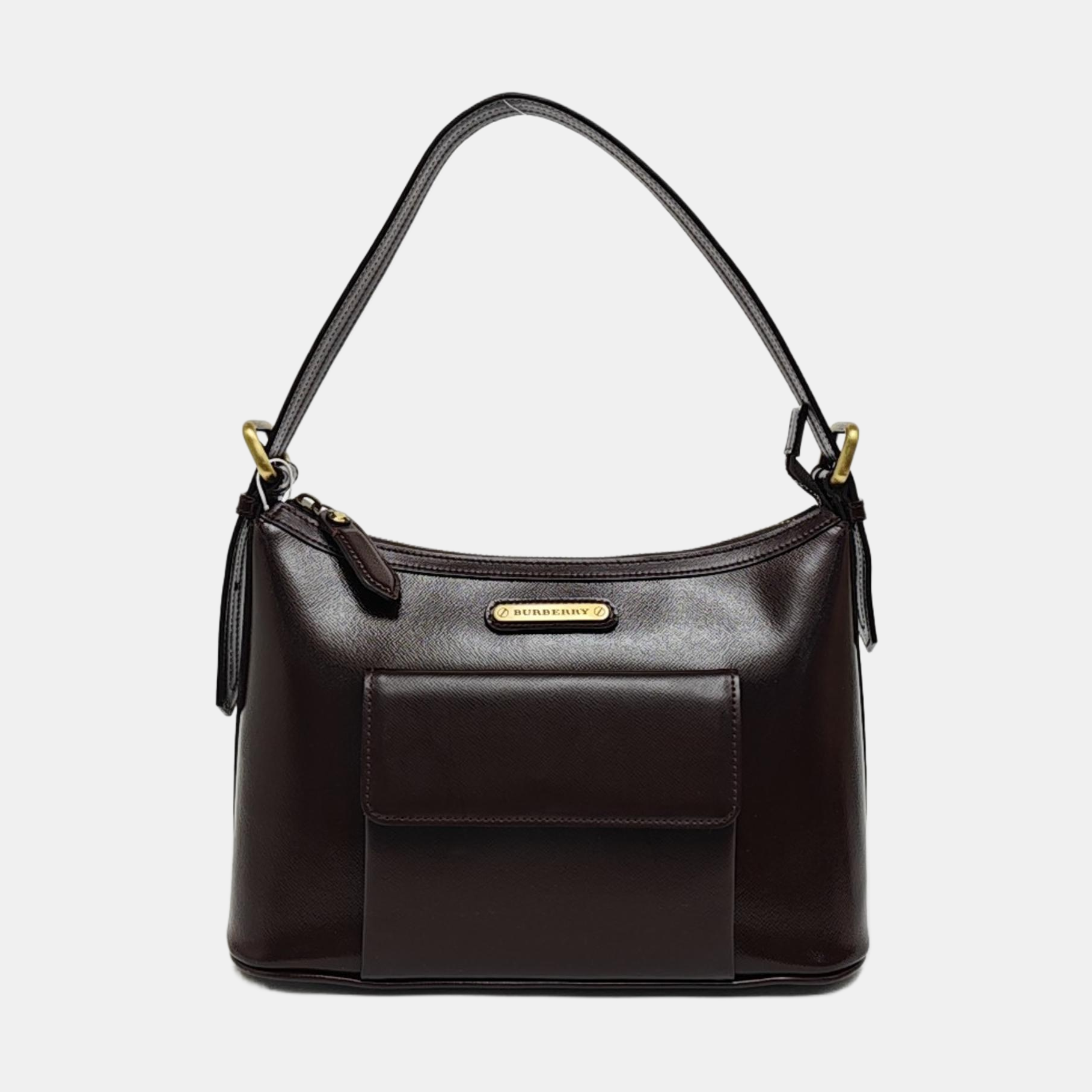 Calfskin Top Handle Bag Brown