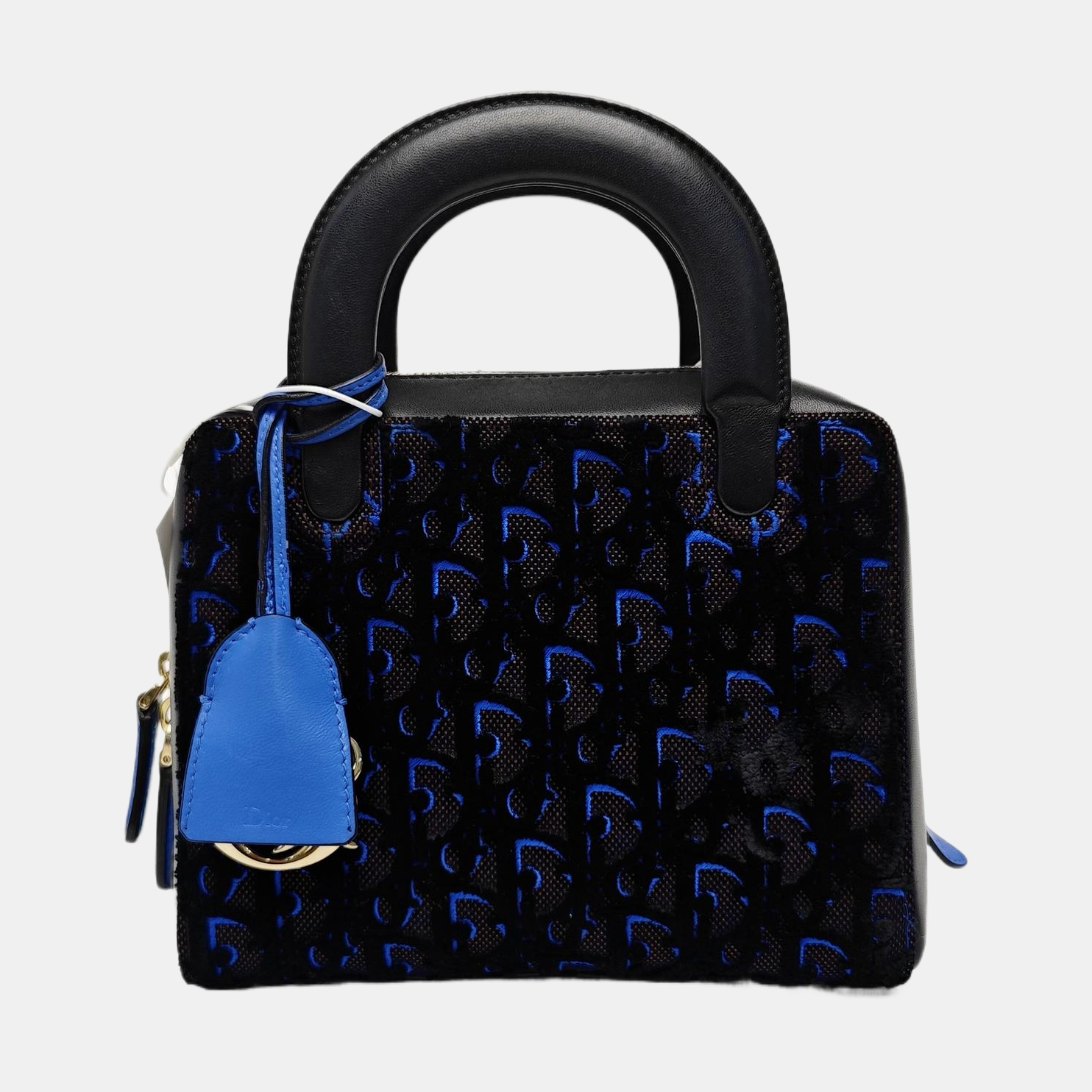 Lily Small Oblique Velvet Black