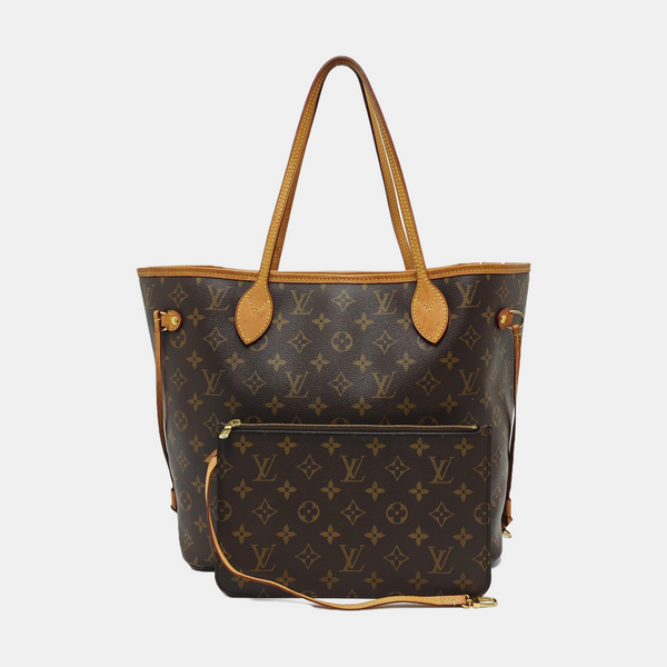 NEVERFULL MM Monogram Coated Canvas Brown