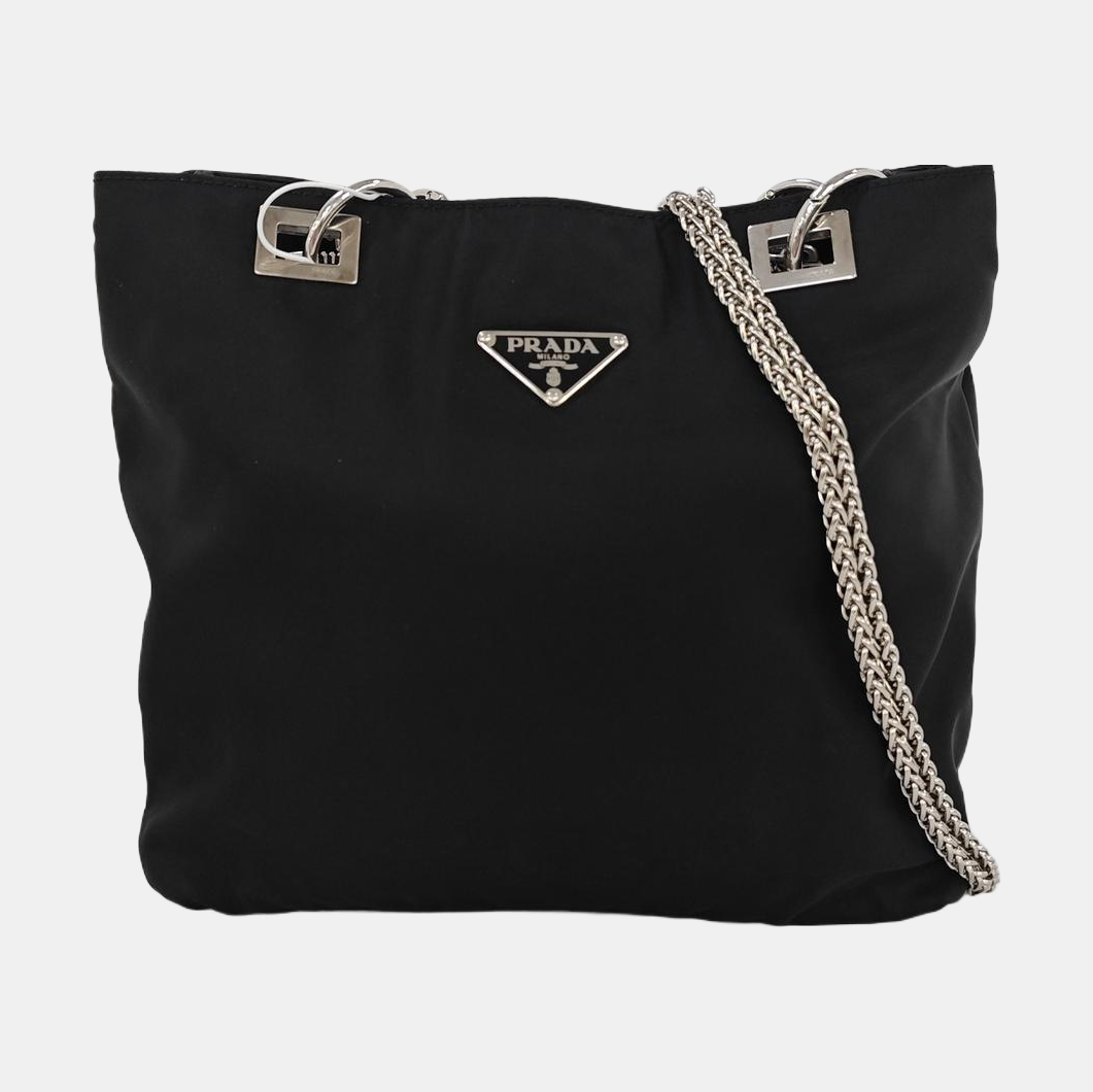Nylon Shoulder Bag Black