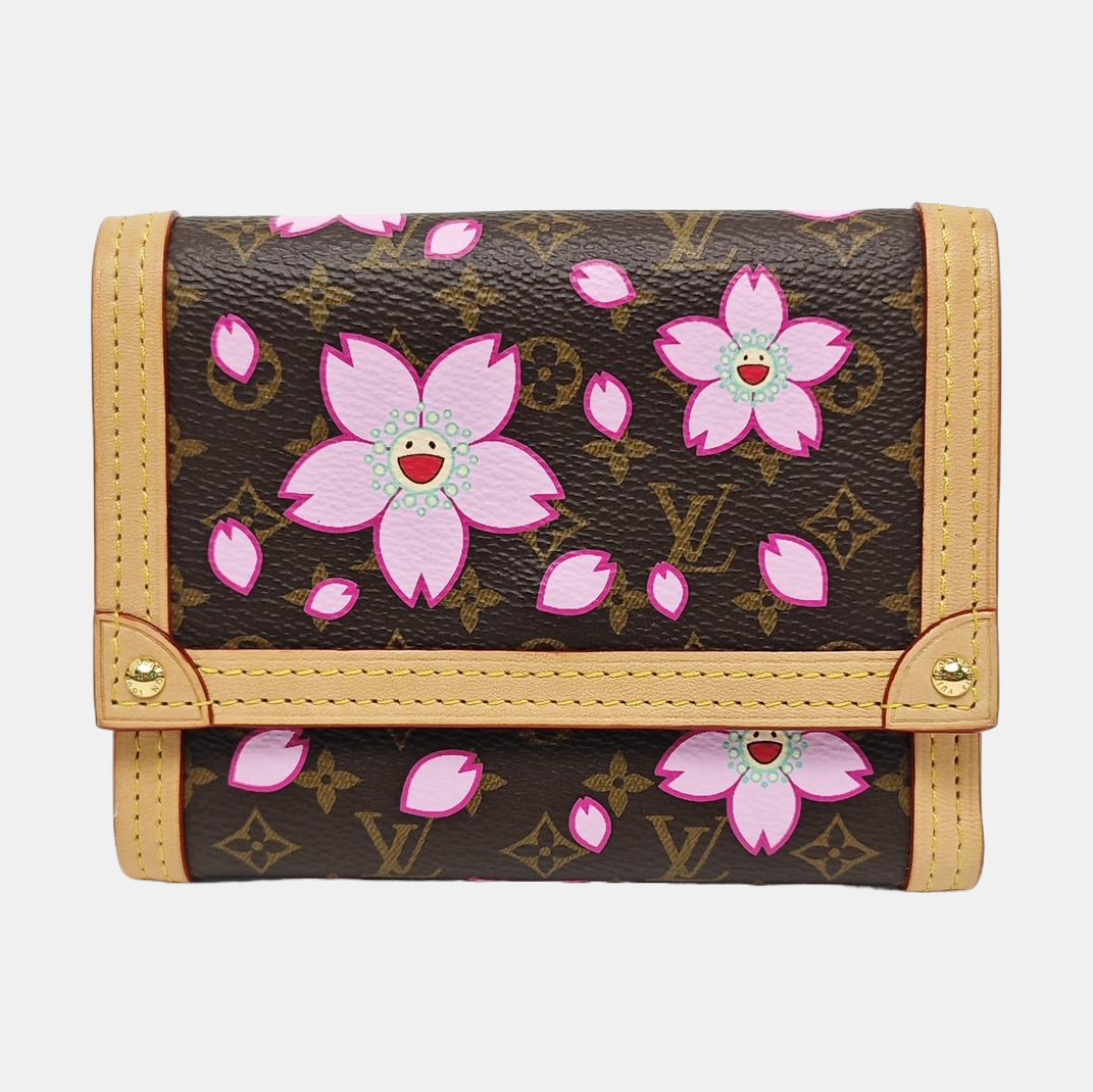 INTERNATIONAL Monogram Coated Canvas Brown Wallet