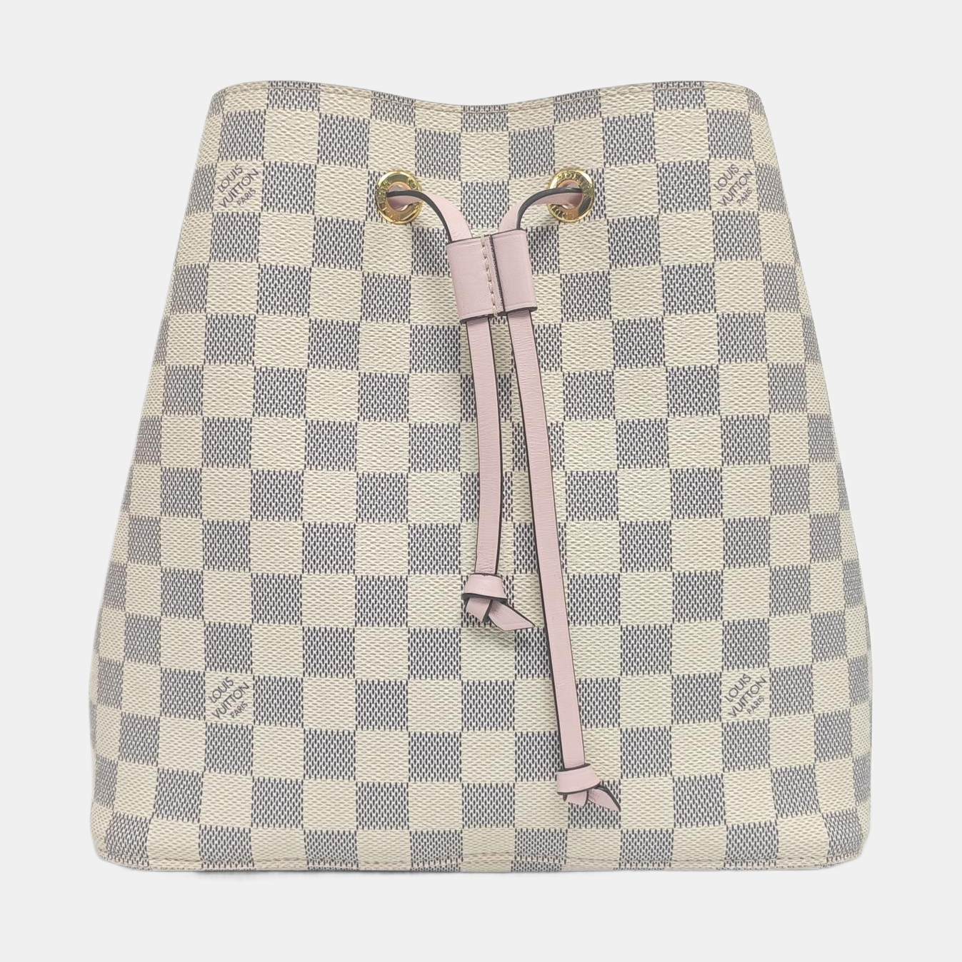 NÉONOÉ MM Damier Azur Coated Canvas White