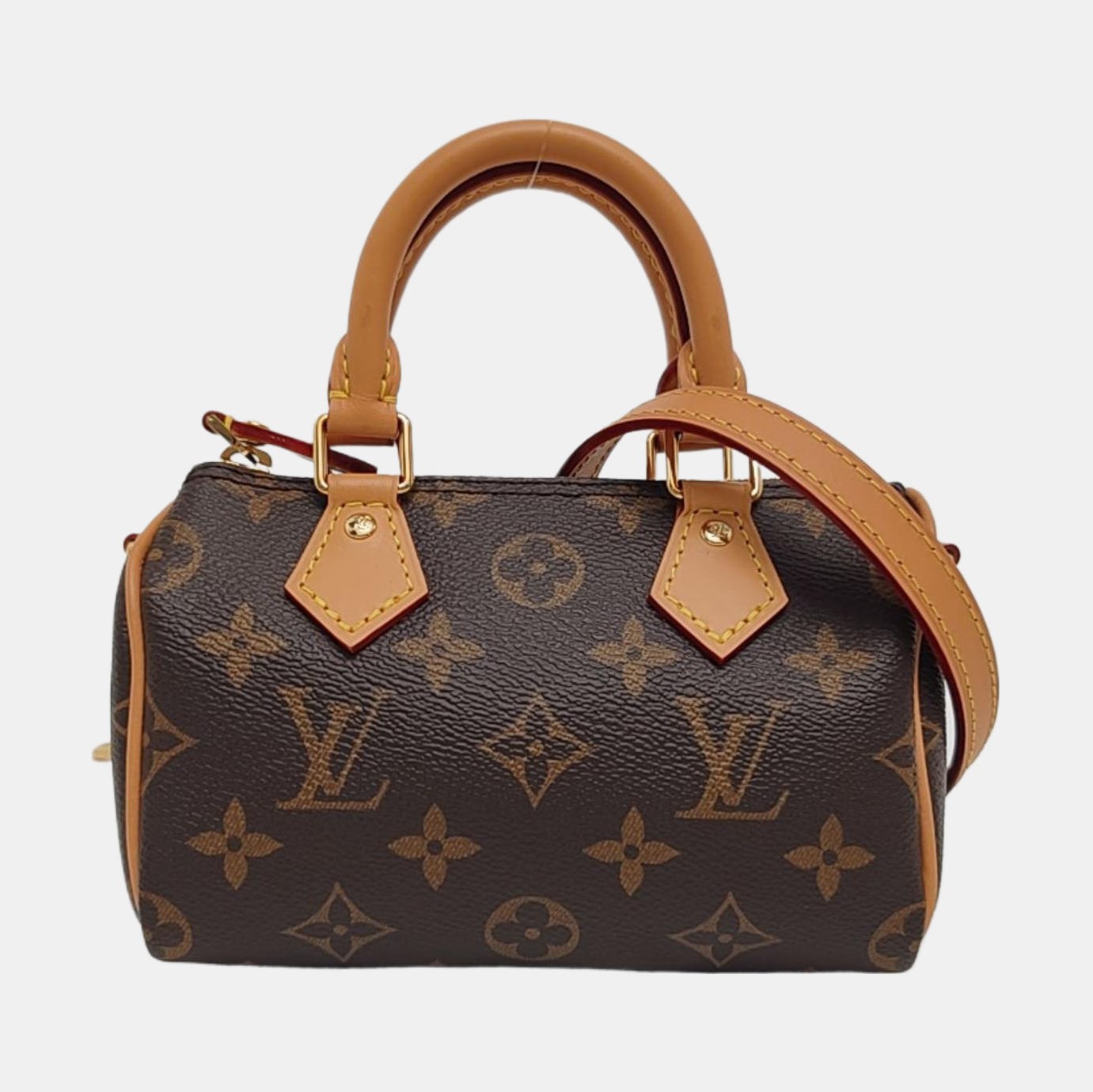 SPEEDY Nano Monogram Coated Canvas Brown