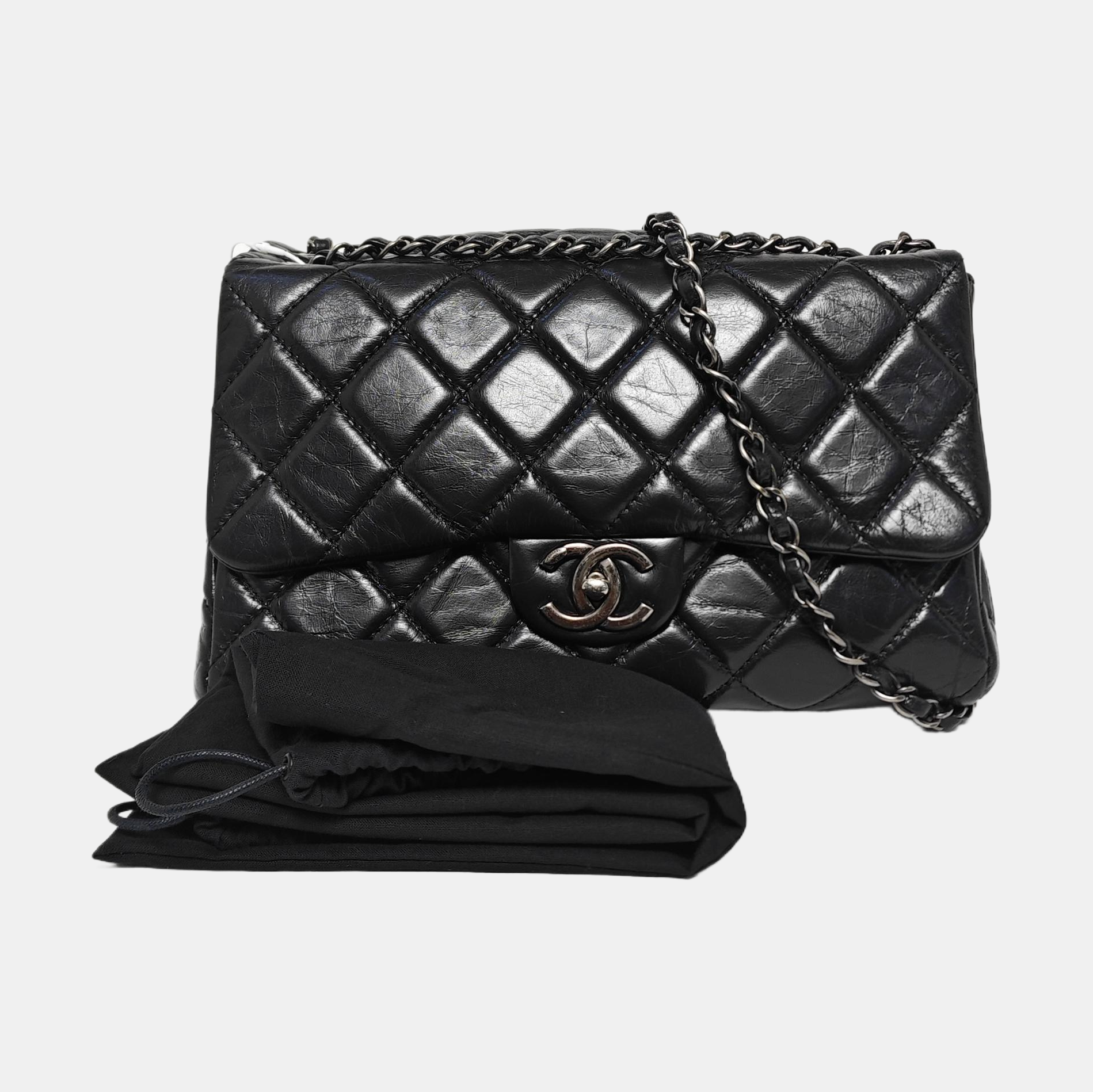 CLASSIC FLAP Small Quilted Calfskin Black