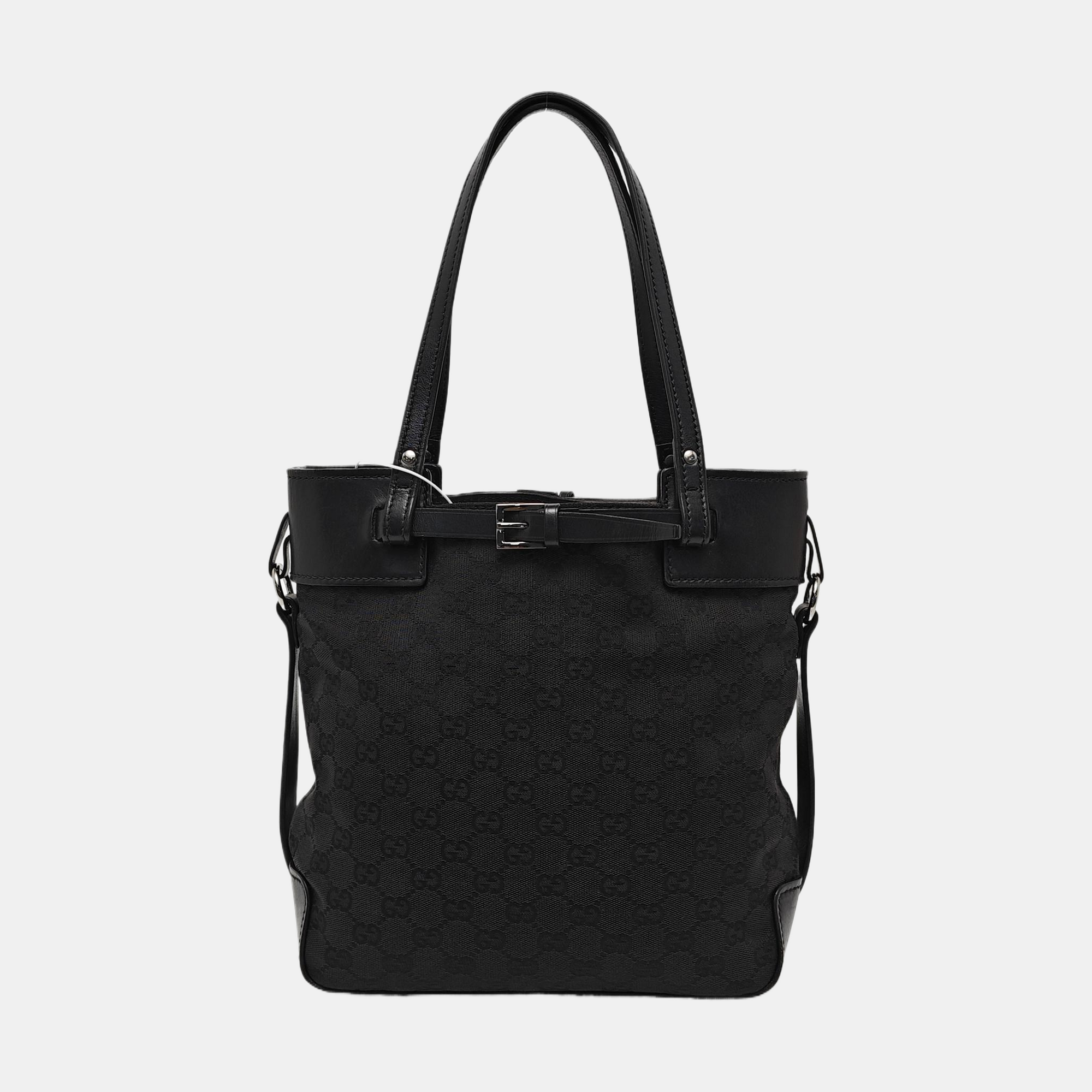 Monogram Canvas Tote Bag Black