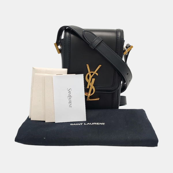 Authenticated pre-owned  SOLFERINO Mini Calfskin Black - Crossbody Bag at Looply