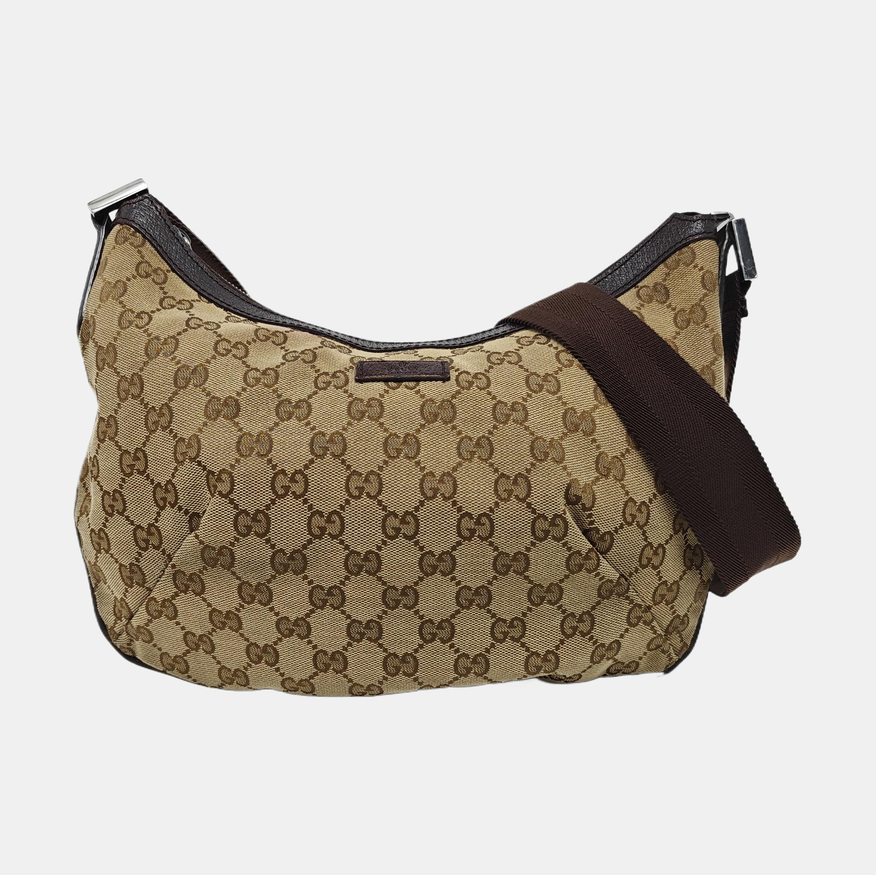 Monogram Canvas Shoulder Bag Beige