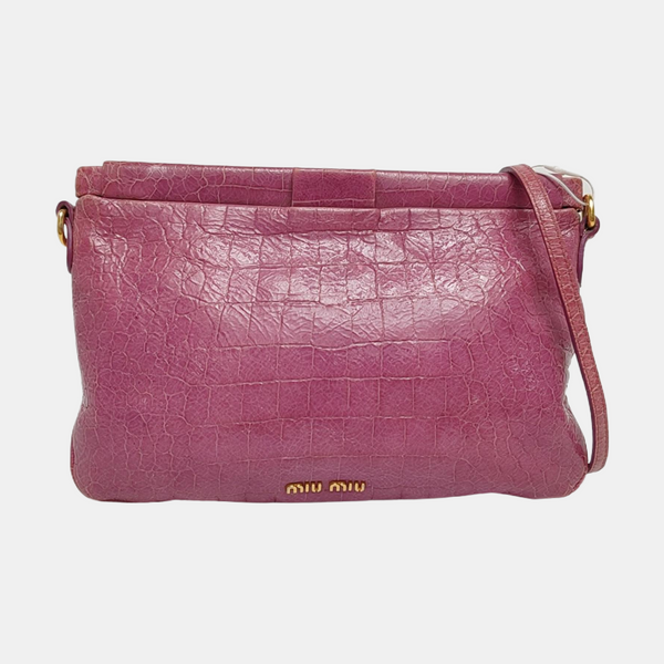 Calfskin Shoulder Bag Purple