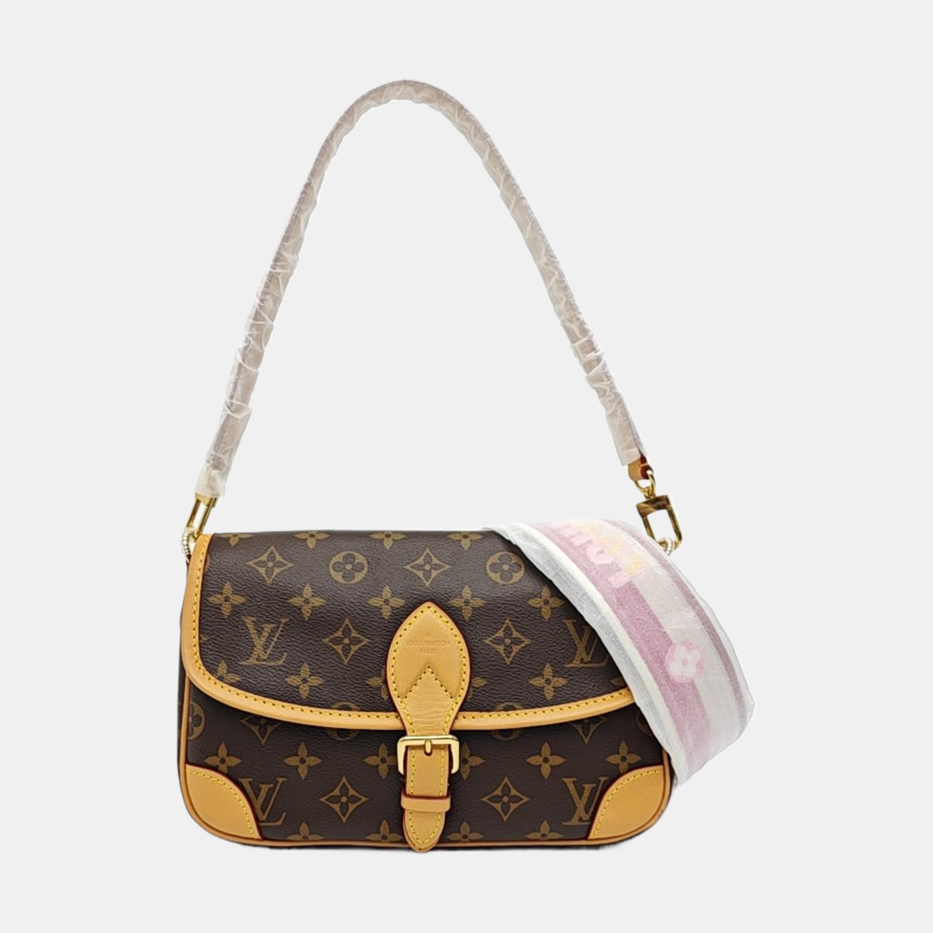 DIANE Monogram Coated Canvas Brown